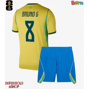 Brasilien Bruno Guimaraes #8 Hjemmebanesæt Børn VM 2026 Kort ærmer (+ korte bukser)